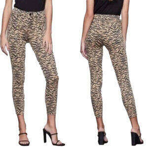 Good American Good Waist Crop High Waist Jean 4/27 Zebra Print